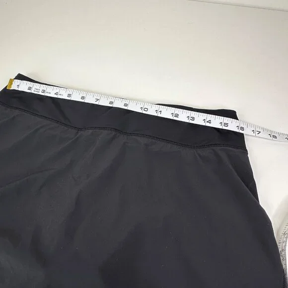 Lululemon Run Pace Setter Skirt Black Pickleball Tennis With Built-In Shorts 8 - Picture 7 of 9